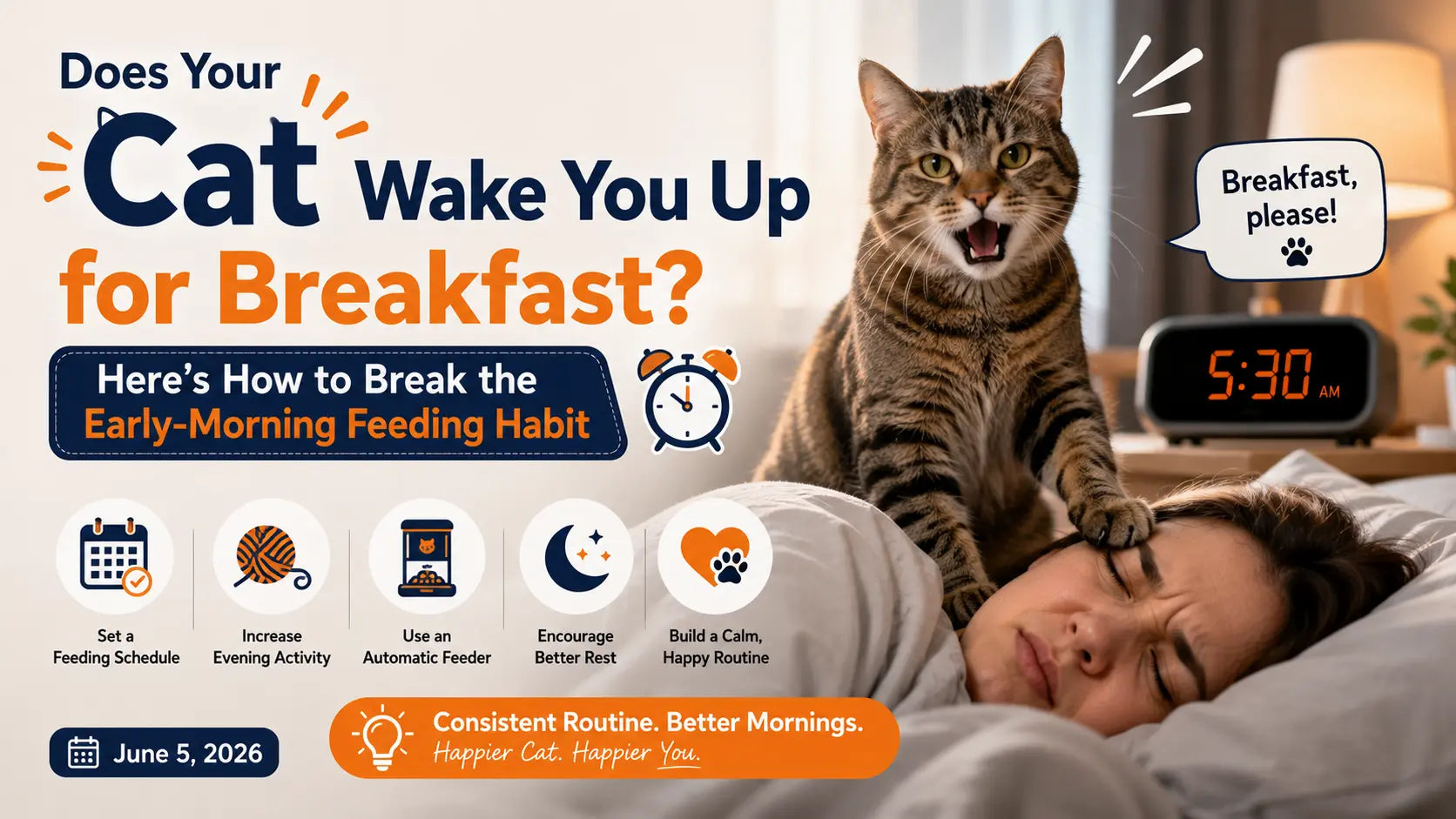 Does Your Cat Wake You Up for Breakfast? Here's How to Break the Early-Morning Feeding Habit Tajrah. Operated by IRONTRAIL AUTO PARTS LLC, Kalispell, MT 59901. All rights reserved.