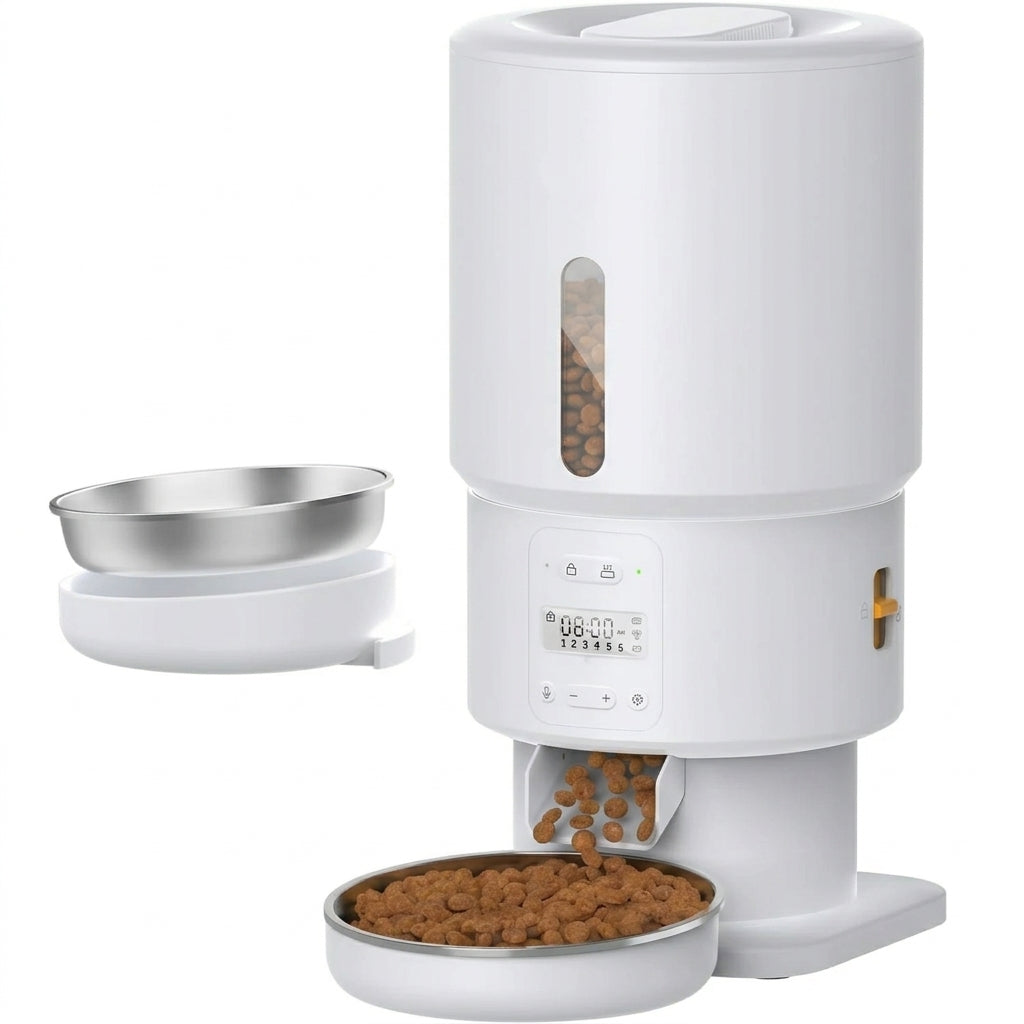 Tajrah 5L Automatic Cat Feeder 1080P HD Camera WiFi App Two Way Audio Timed Dispenser