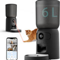 Tajrah 6L Automatic Cat Feeder Dual HD Camera WiFi App Control Motion Alerts