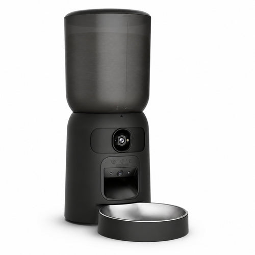 Tajrah 6L Automatic Cat Feeder Dual HD Camera WiFi App Control Motion Alerts Single Bowl Tajrah